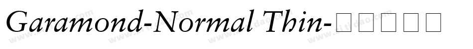 Garamond-Normal Thin字体转换